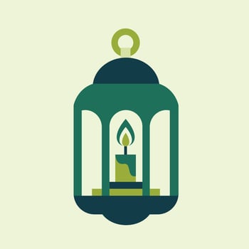 Ramadan lantern icon, minimalist style season logo suitable for website vector