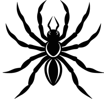 A black spider on a white background vector