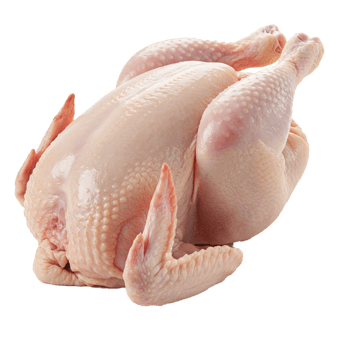 Whole fresh raw chicken available for roasting and meal preparation. png