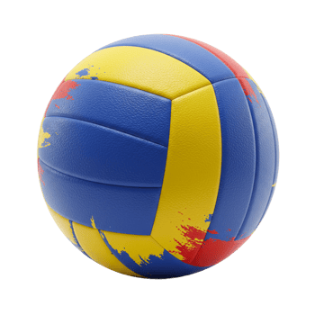 Volleyball ball on a court, ready for a game or training session. png