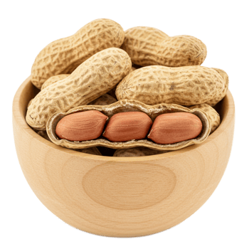 Peanuts in their shells, perfect for snacking or adding flavor to various dishes. png