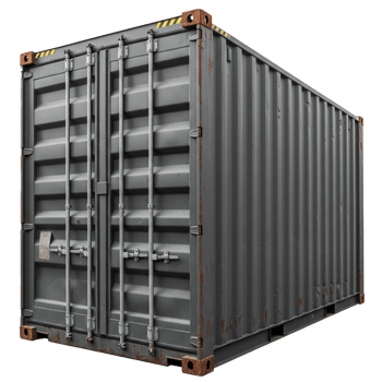 Container for imports designed to securely hold goods during transportation. png