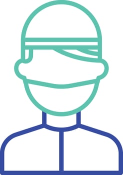 doctor outline dual color illustration icon design vector