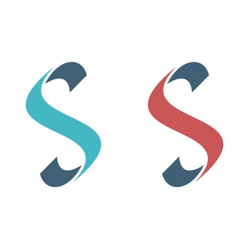Set Two Color Letter S Logo Template Illustration Design. EPS 10. vector
