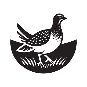 Sandgrouse Black Art for Digital Projects vector