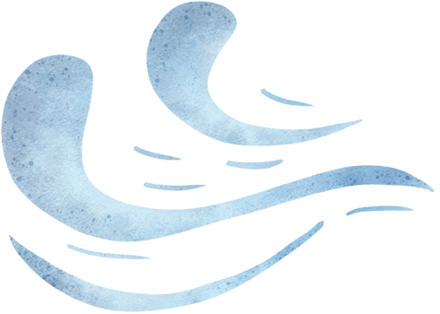 Wind water watercolor png