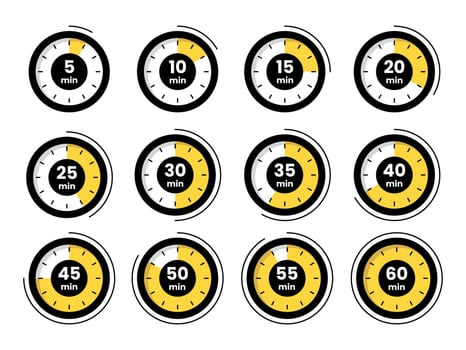 Timer, stopwatch icons vector