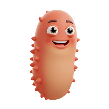 Smiling Spiky Cartoon Character Isolated on White Background for Creative Designs png