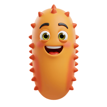Happy Cartoon Kiwano Character Smiling on White Background Illustration png