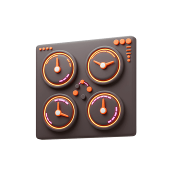 Dashboard with Multiple Clocks Illustrating Time Zones and Global Schedules png