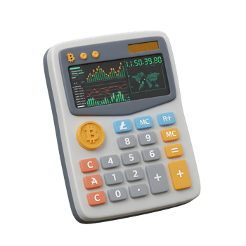 Crypto Calculator Shows Bitcoin Price and Market Trends for Investment png