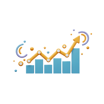 Growing Business Graph with Arrow Showing Positive Growth and Success png