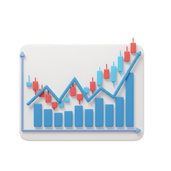 Analyzing Financial Growth Chart Showing Business Performance and Market Trends png