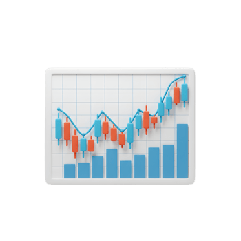 Analyzing Candlestick Chart Showing Market Trends and Financial Growth png