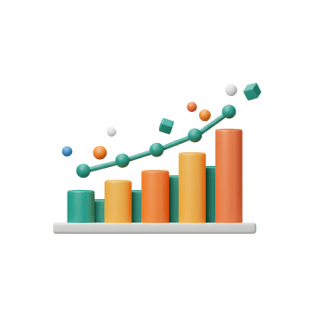 Rising Business Chart Illustration Showing Growth and Positive Financial Trend png