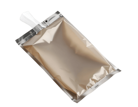 Blank foil bag isolated on a transparent background png