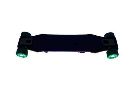 Black Skateboard or Longboard on Transparent Background png