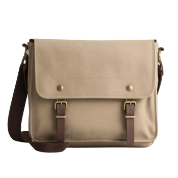 Beige leather bag isolated on transparent background png