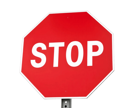 Stop sign isolated on transparent background png