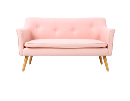 Pink Sofa Isolated On Transparent Background png