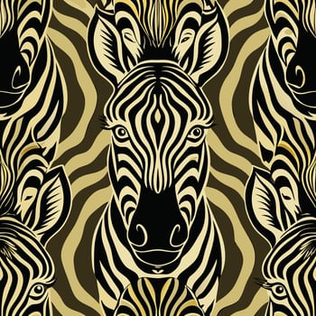Seamless Zebra Animal Motif Pattern for Vibrant Designs vector