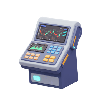 Analyzing Stock Market Data on Futuristic Trading Console png