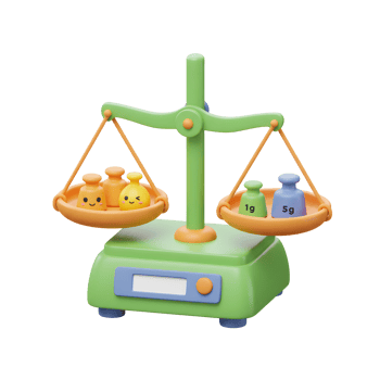 Cute Scale Balancing Weights for Education and Science Learning png