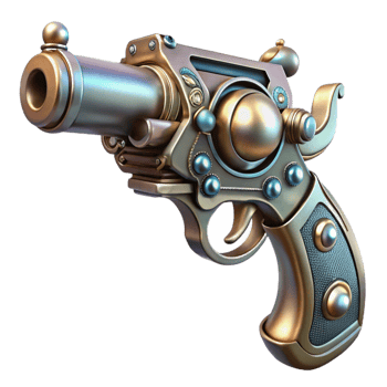 beautiful abstract A Steampunk Pistol Intricate Engravings exclusive png