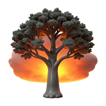 impressive rustic A Lone Weathered Oak Tree Silhouetted Ag high resolution png
