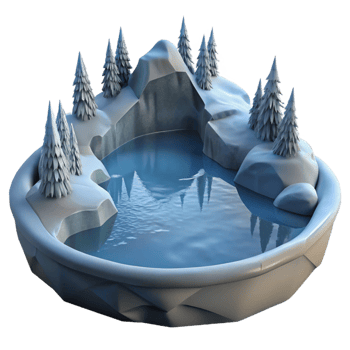 wonderful minimalist Frozen Lake Reflection 4K png