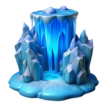 extraordinary modern A Frozen Waterfall Icy Blue Hues Drama original png