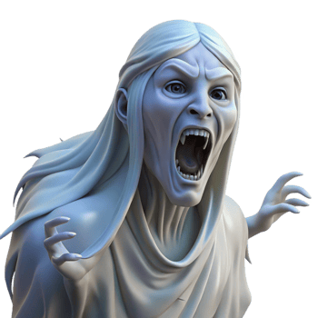 serene vintage A Banshee Wailing in the Wind Ghostly And authentic png