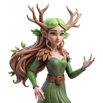 vibrant vintage A Dryad Merging with a Tree Tru original png