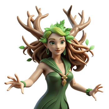 elegant contemporary A Dryad Merging with a Tree Tru 4K png
