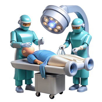 extraordinary contemporary A Robotic Surgeon with Intricate Gears A professional png