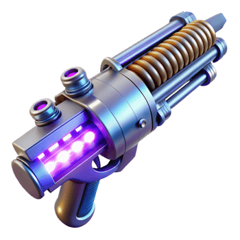 stunning artistic A Futuristic Weapon with Glowing Energy detailed png