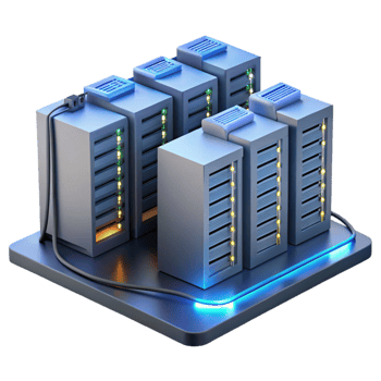 serene vintage Server Room Blinking Indicator Lights premium png