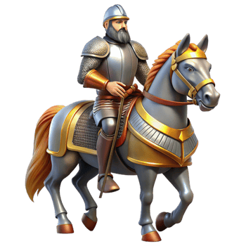 extraordinary rustic A Noble Knight Riding a Majestic Warhorse genuine png