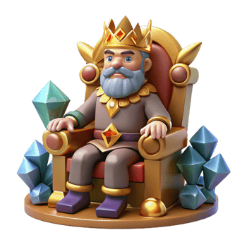 impressive abstract A Stoic Dwarf King Sitting on a Throne O premium png