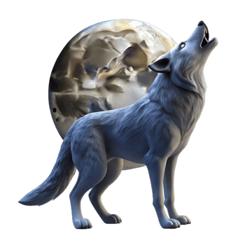 extraordinary contemporary A Lone Wolf Howling at the Moon Dramatic authentic png
