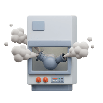 Broken Microwave Spewing Smoke Illustration for Repair or Appliance Concept png