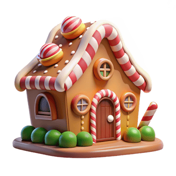 impressive traditional A Whimsical Gingerbread House Candy Cane D genuine png
