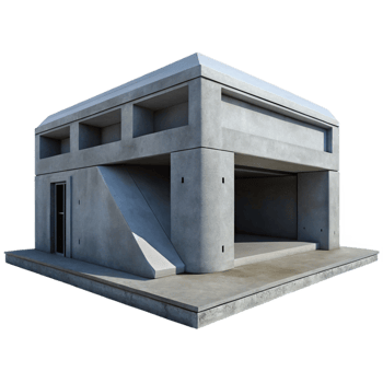 magnificent modern A Minimalist Concrete Bunker Harsh Shadows premium png