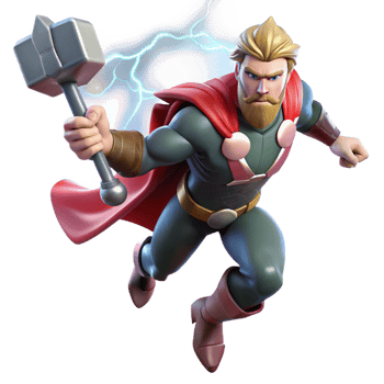 stunning artistic Thor Wielding Mjolnir Lightning Crackli premium png