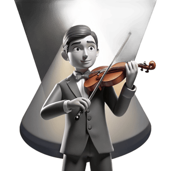 vibrant traditional Portrait of a Melancholic Musician With professional png