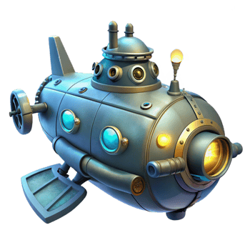 impressive vintage A Steampunk Submarine Exploring the Dep exclusive png