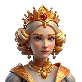 impressive creative Portrait of a Regal Queen with an Elabora professional png