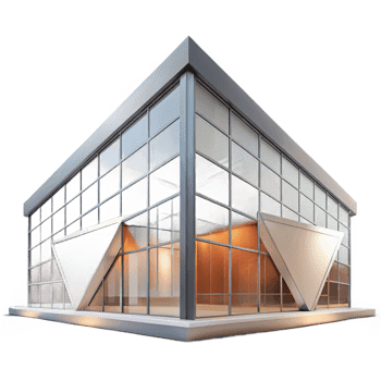 elegant creative A Modern Art Museum with Sharp Angles and L premium png