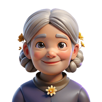 extraordinary abstract Portrait of an Elderly Woman with Wrinkl detailed png