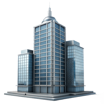elegant minimalist A Minimalist Glass and Steel Skyscraper png